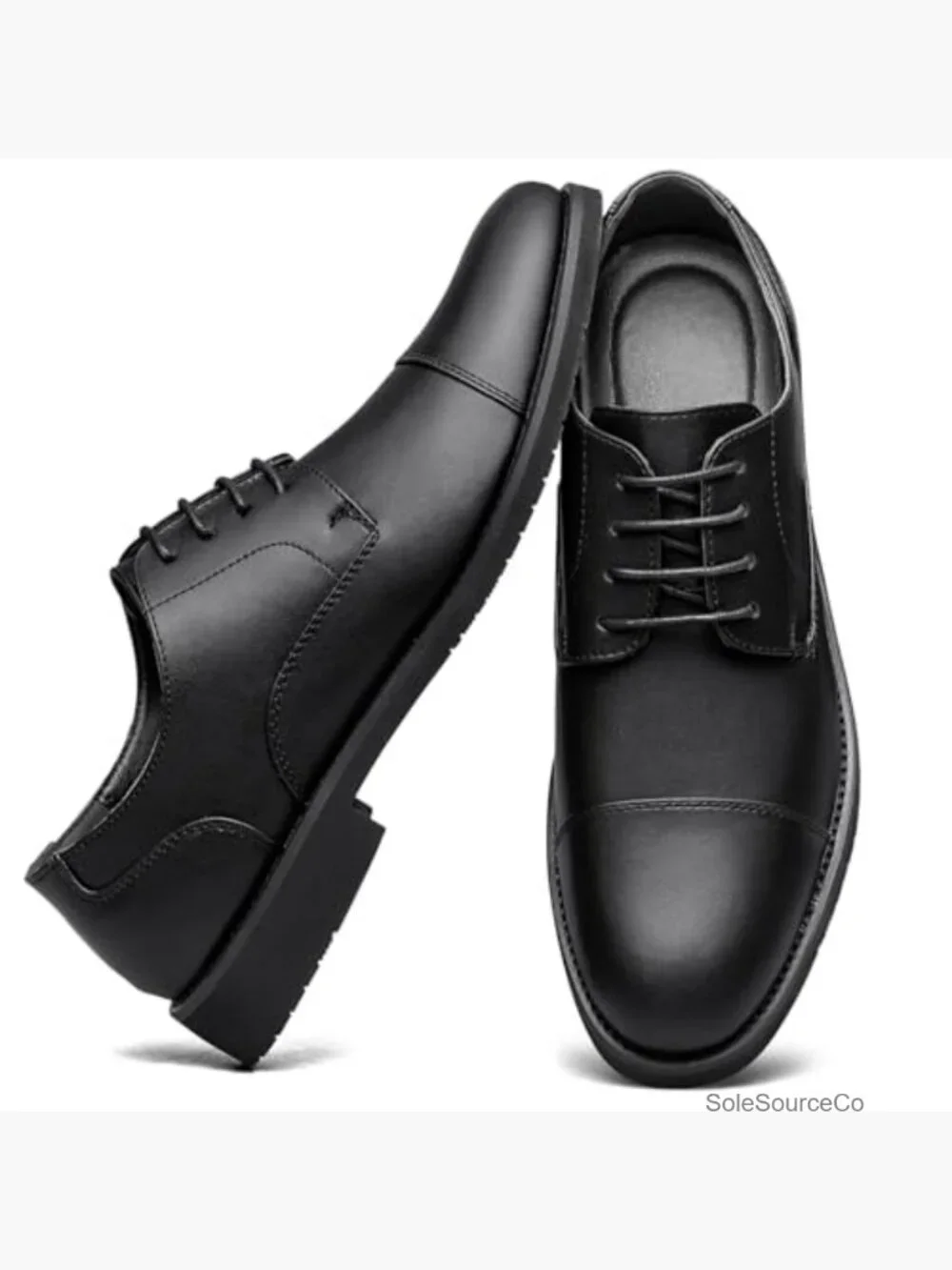 Cap-Toe Oxfords - Memory Foam Insoles, Lace-Up, Dress & Casual
